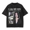 Лана Дель Рей ПЕВИЦА Стильная футболка с принтом Streetwear Хип-Хоп Повседневная футболка для мужчин и женщин Хлопок Streetwear