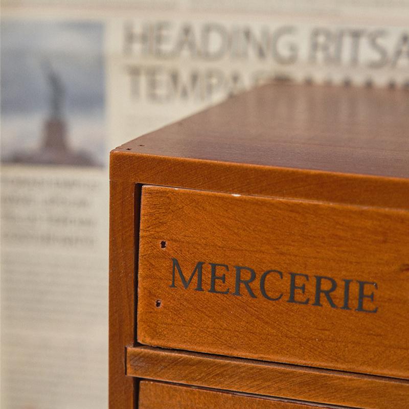 1 шт., 3/4/5 ящиков, ретро-коробка для хранения косметики и офисных принадлежностей, подходит для туалетного столика, школы, офиса, организации вещей в общежитии.