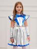Kids Girls Alien Robot Astronaut Costume Outer Space Cutie Costume Halloween Carnival Cosplay Party Fancy Dress Up Child Suit