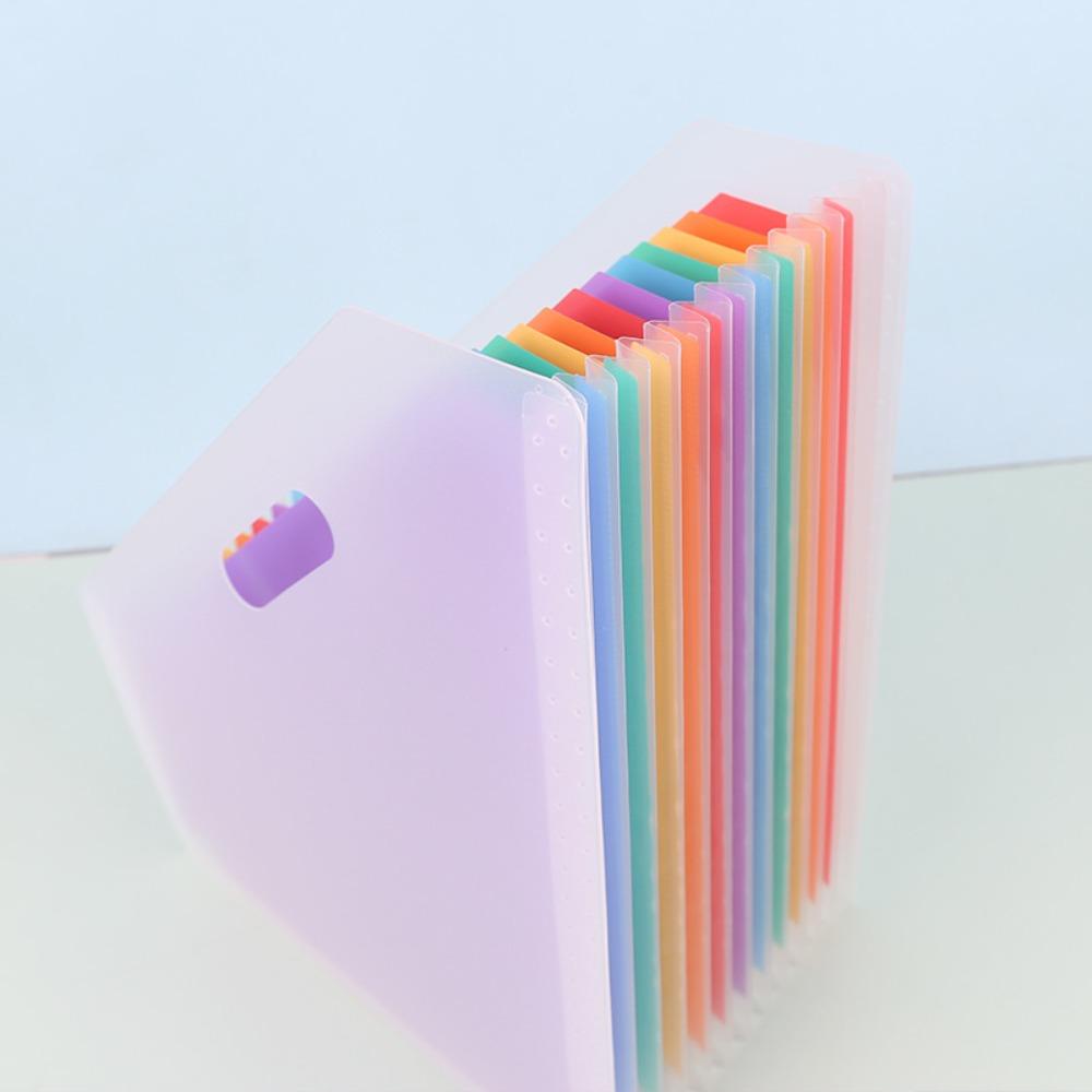 Папка-регистратор с 13 карманами, держатель для документов радужного цвета, тестовая бумага