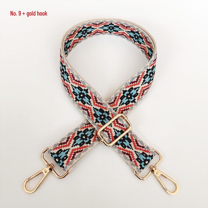 Красочный жаккардовый широкий плечевой ремень для женских сумок - Холщовый аксессуар для кроссбоди и рюкзака