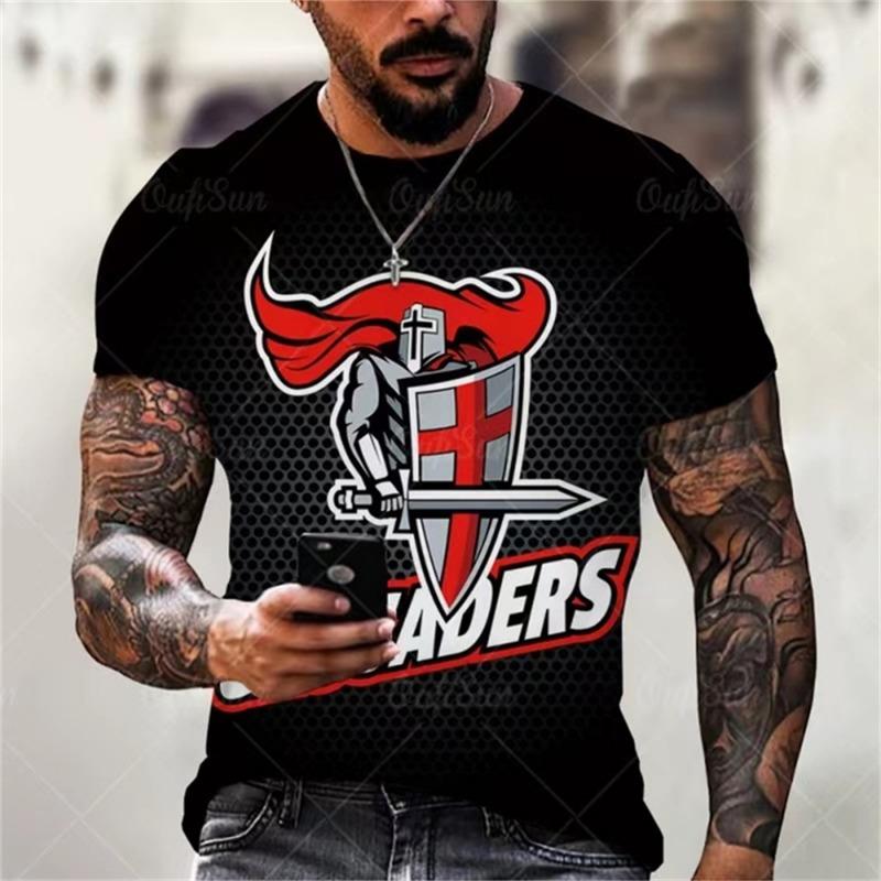 Христианская мужская одежда, футболки, футболка большого размера, готический топ с крестом Иисуса Христа и 3D принтом, с круглым вырезом, винтажные топы в стиле хип-хоп с коротким рукавом