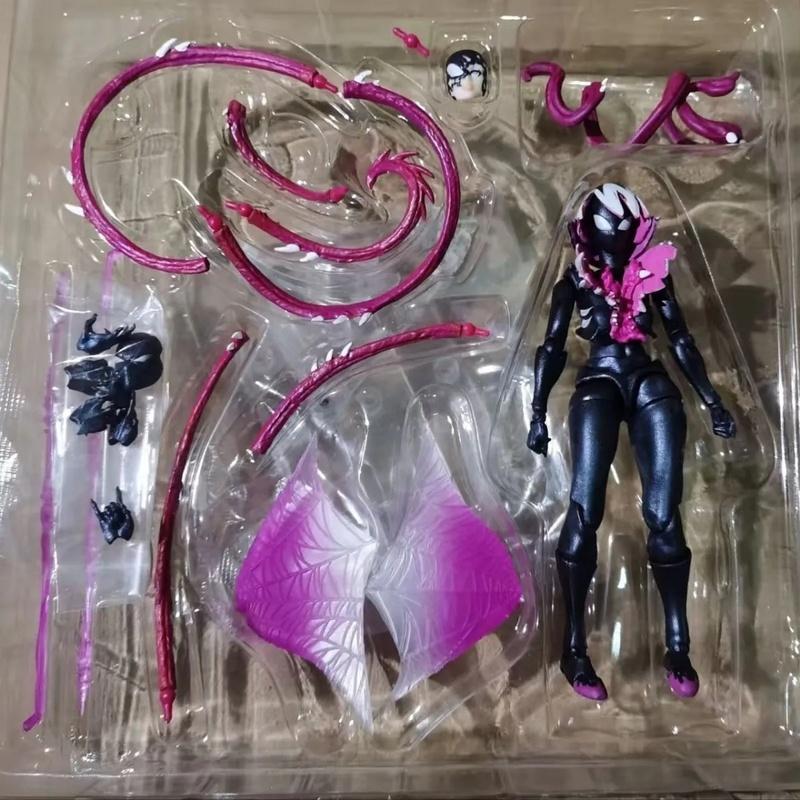 KO Revoltech Серия Amazing Yamaguchi Человек-Паук/Веном Гвен Набор Фигурок Действия Настольное Украшение - Коллекционная Игрушка Для Фанатов