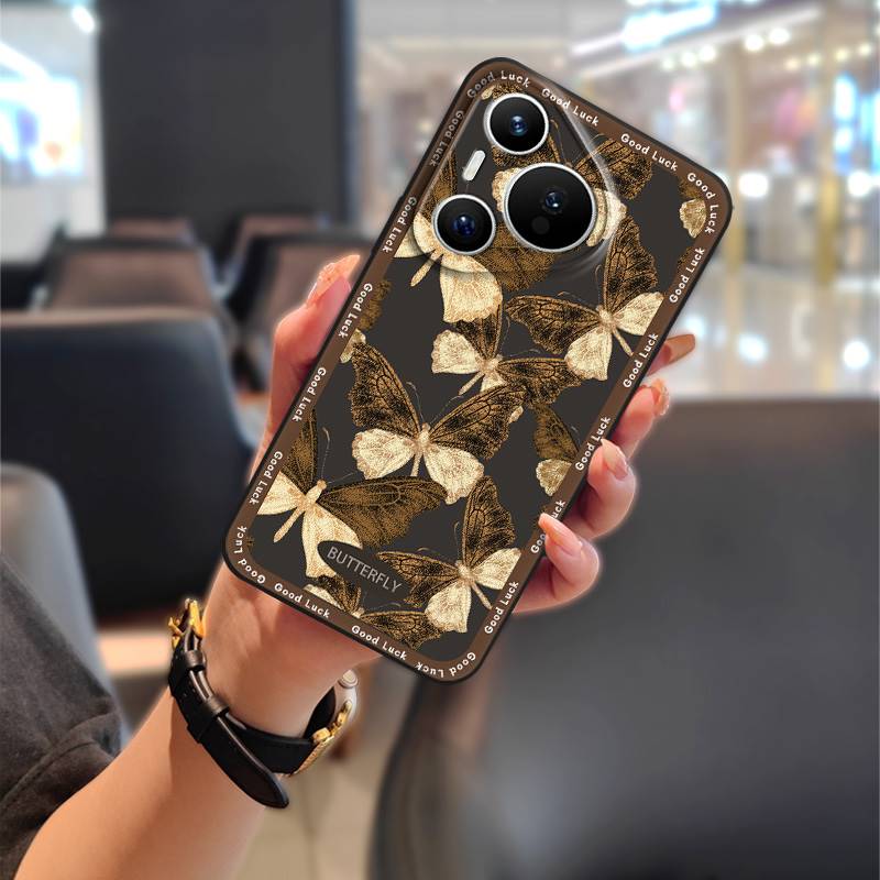 Масляная живопись Пылезащитный чехол для телефона для Huawei P70 Pro/Pura 70 Pro+ Ударопрочный ТПУ Прочный Мультяшный Полная защита Мягкий чехол