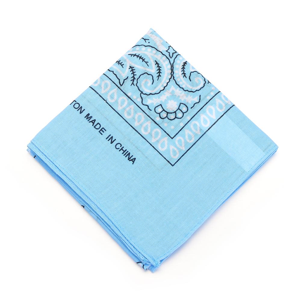 Головной убор Носовой платок 100% Хлопок Повязка для волос Пейсли Бандана Принтованные Квадратные Шарфы Напульсник