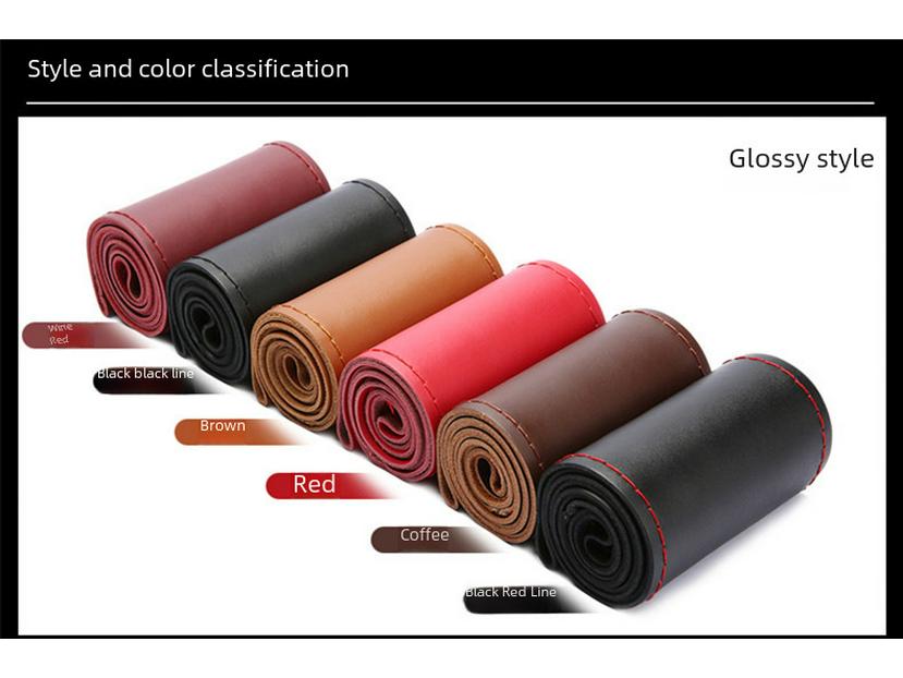 Универсальная оплетка на руль из коровьей кожи ручной работы для всех сезонов