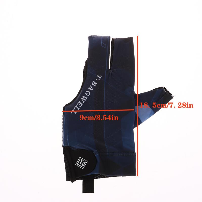 Бильярдные перчатки для левой руки, три пальца для снукера, бильярдные перчатки, нескользящие наклейки, эластичные тренировочные перчатки для бильярда, аксессуары