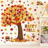 Chivertion 150 Pcs Thanksgiving Happy Fall Bulletin Board Decorations Fall Tree Bulletin Board Set Pumpkin Maple Leaves Scarecrow Cutouts Autumn