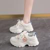 CRLAYDK Модные кроссовки для женщин Платформа Шнуровка Повседневные Папины Клиновидные Туфли Сетчатые Дышащие Нескользящие для Ходьбы Спорта Тенниса