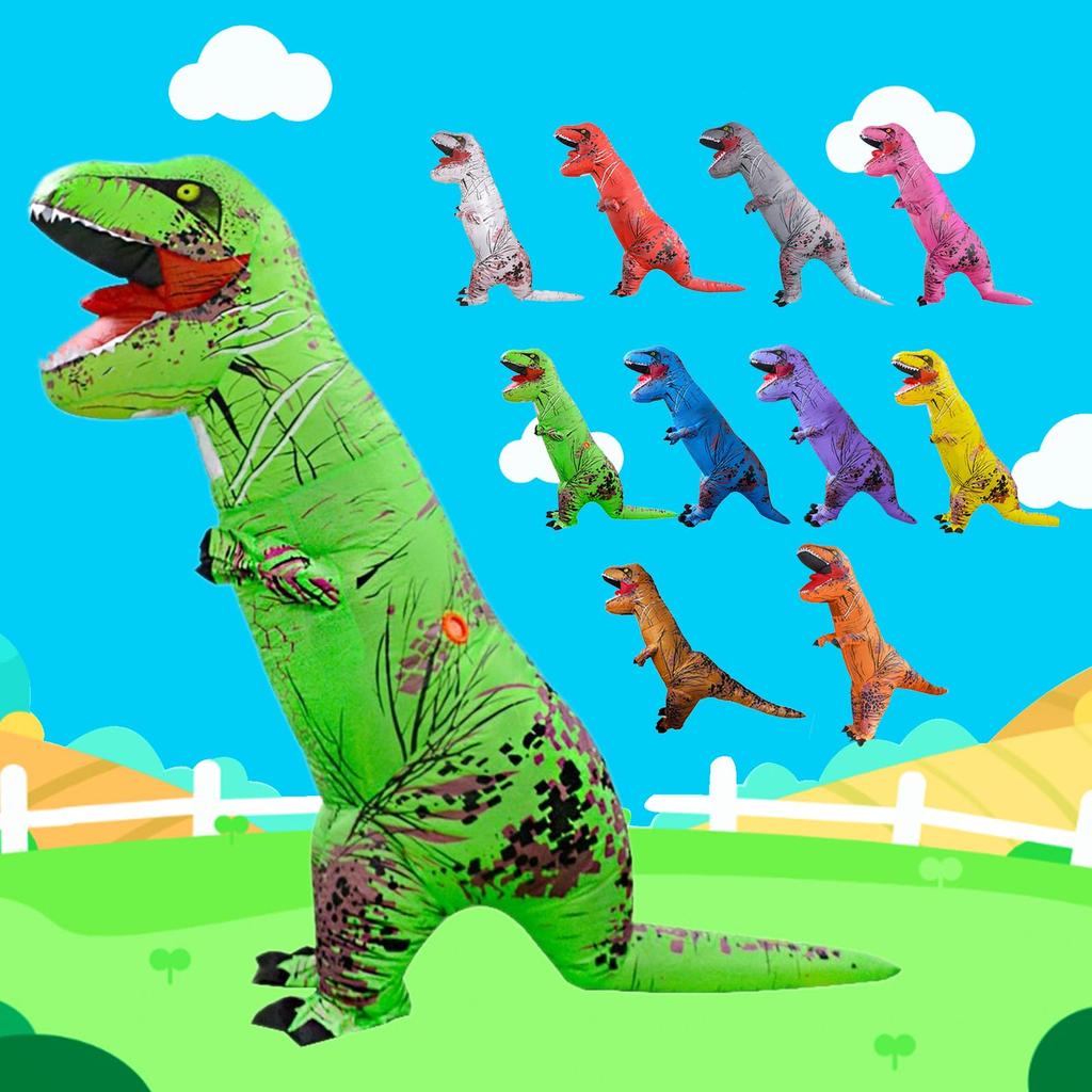 New King Tyrannosaurus Rex Cosplay Dinosaur Kigurumi with Japanese Inflatable Fun Performance Halloween Costume Costume, Instructions, Overalls,