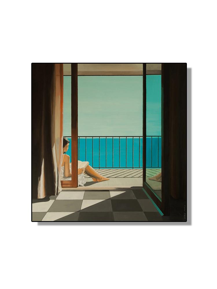 Famous David Hockney Abstract Landscape Poster Canvas Painting Swimming Pool Ocean Window Wall Art For Living Room Home Decor