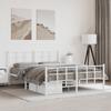 Vidaxl Металлическая Рама Кровати С Изголовьем И Изножьем, Белая, 150X200 См