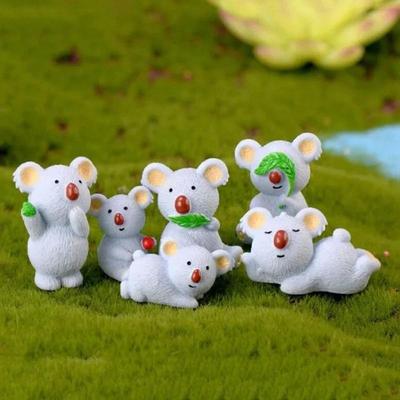 Прекрасная мини-фигурка коалы, модель животного, в разных позах, украшение для дома, комнаты, микроландшафт, изделия из смолы, украшение для дома