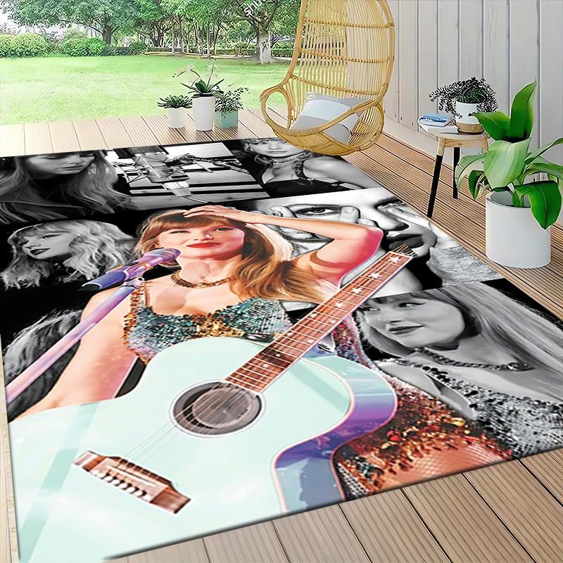 Taylor Swift'S Musical Journey Carpet Rug Soft Washable Antislip Home Living Room Sofa Mats Personalized Christmas Rug