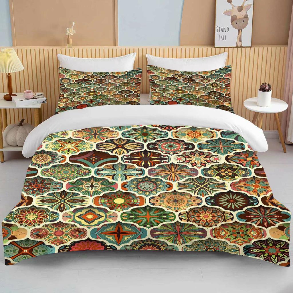 10 Размеров Комплект Постельного Белья с Принтом Мандалы Мультяшный Аниме Пододеяльник Покрывало для Одеяла Мальчики Девочки Дети Взрослые Полуторный Кинг Подарки