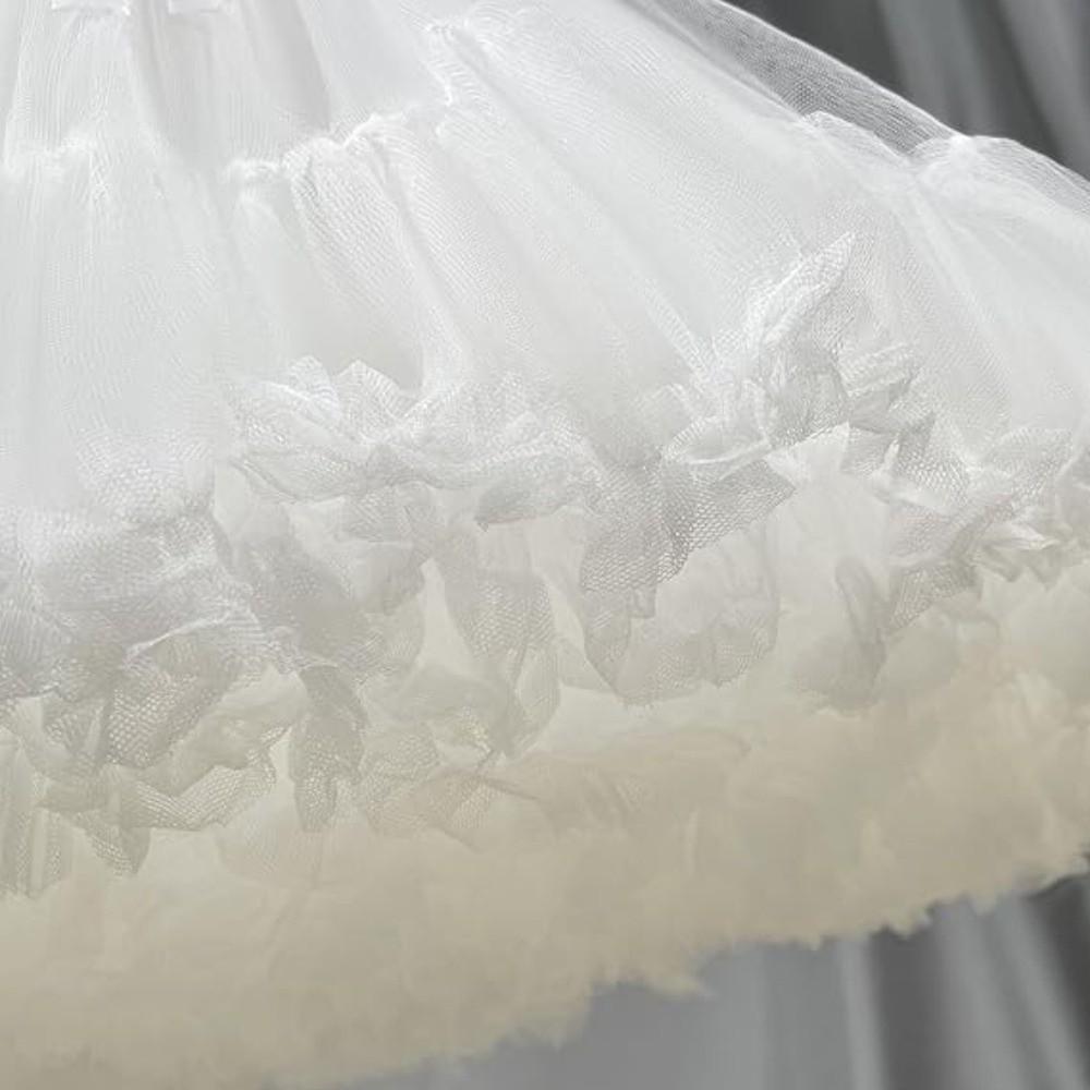 Двухслойная женская юбка-пачка без косточек, подъюбник кринолин для девочек-лолит, аксессуары для платья