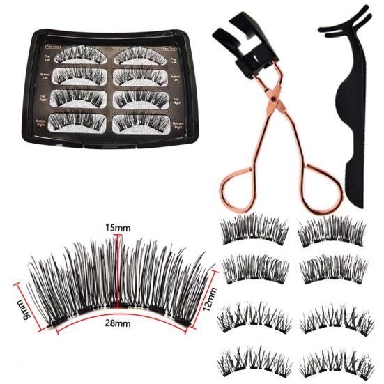 1 комплект съемных 3D-ресниц сверхлегких магнитных накладных ресниц премиум-класса с пинцетом
