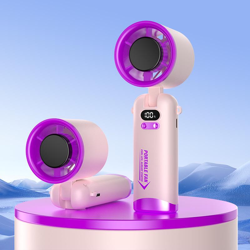 Portable Mini Handheld Fan: Silent, High-Wind Air Conditioner with Semiconductor Cooling