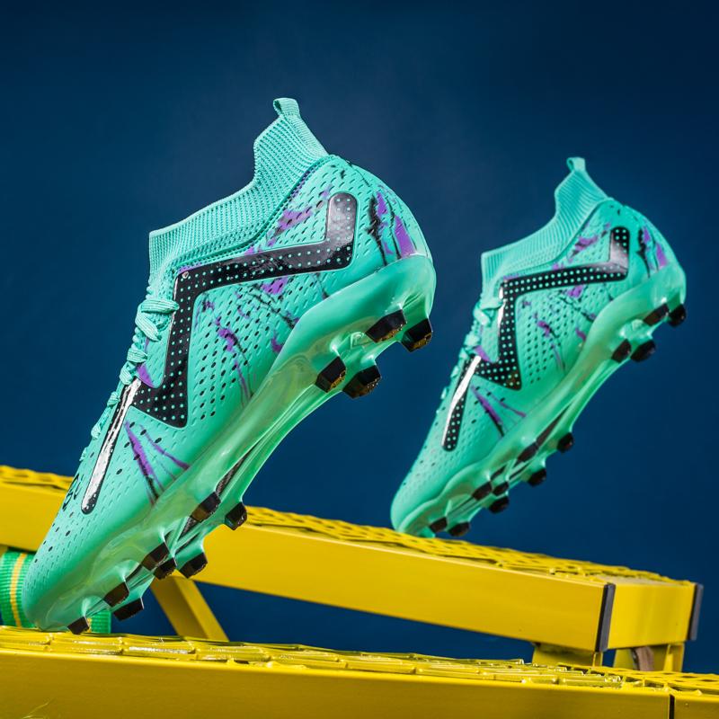 33-46 Мужские футбольные бутсы с низким верхом и длинными шипами большого размера, противоскользящие, износостойкие, для искусственного газона, детские футбольные бутсы с длинными шипами