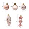 Christmas Tree 29 Piece Ornament Set for Festive Decoration in Homes or Holiday Party Settings with Plastic Material