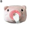 Cartoon Tissue Box Cute Short Plush Tissue Boxes Bracket Armrest Decorations Tissue Holder Car Car Back Car Box Auto N0o1