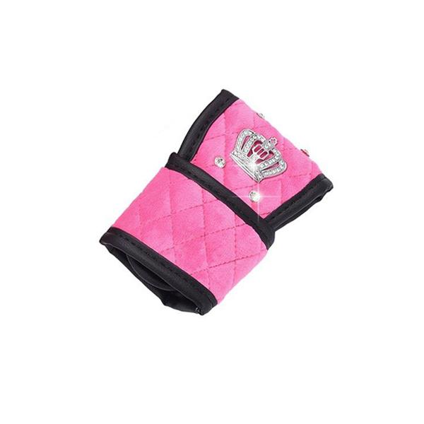 Высококачественный плюшевый чехол для ремня безопасности автомобиля с бриллиантовой короной, наплечная накладка, чехол для рычага переключения передач ручного тормоза, аксессуары для салона автомобиля