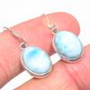Серьги из чистого серебра 925 пробы с драгоценным камнем Natural Republic Larimar, 1,25 дюйма, z3D85