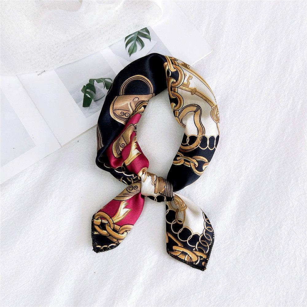 50 шелковых квадратных платков: Универсальные весенне-летние шейные платки для женщин - корейский стиль