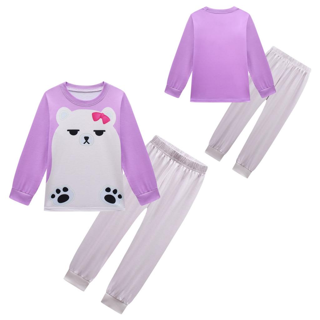 Комплект спортивного костюма для девочек, Тематический детский комплект спортивного костюма, Комплект из рубашки с длинным рукавом и длинных брюк для детей старшего возраста.