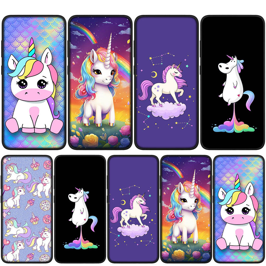 for Samsung Galaxy S25 S24 S23 iPhone 17 16 15 Xiaomi Redmi Note 14 13 12 11 Plus Pro Max XR A37 Phone Case Wallpaper Unicornl Horse OPPO Huawei Cover