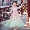 Qiz Hanfu qadimiy kostyum bolalar Xitoy uslubi kichkina qiz kiyimi Tang liboslari malika yubka milliy kostyum bolalar