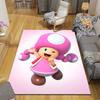 Toadette Flannel Printed Carpet, Home Sofa Decoration for Living Room & Bedroom, Non‑Slip Play Flannel Floor Mat for Game Room