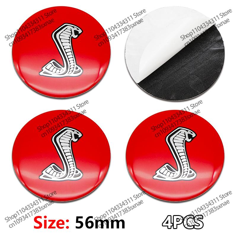 RFV6 Car Exterior Decorative Accessories Wheel Hub Center Cap Stickers Accessories 4Pcs 56mm 60mm 65mm For Ford Focus MK2 MK3 Mondeo