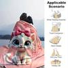 1pc Cute Cartoon Cat with Pink Bowknot Blankets, Cartoon Blanket, for Decorating Your Own Sofa and Living Room, Super Soft Flannel, for All