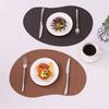 PU Leather Placemats Irregular Shape Place Mats New Flatware Place Pad  Restaurant Decor