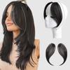 Synthesis Wig Middle-part Bangs Hair Extensions Clip In Forehead Natural Seamless French Oblique Bangs Eight-character Bangs