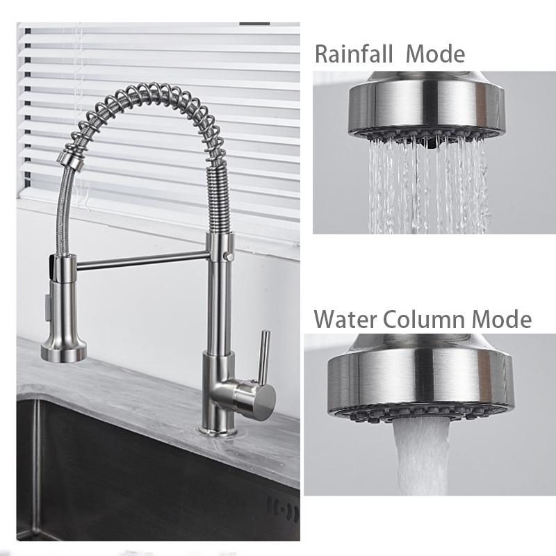 НОВЫЙ матовый черный кухонный смеситель на палубе, смеситель с вращением на 360 градусов, насадка-распылитель, кухонная раковина, краны для горячей и холодной воды