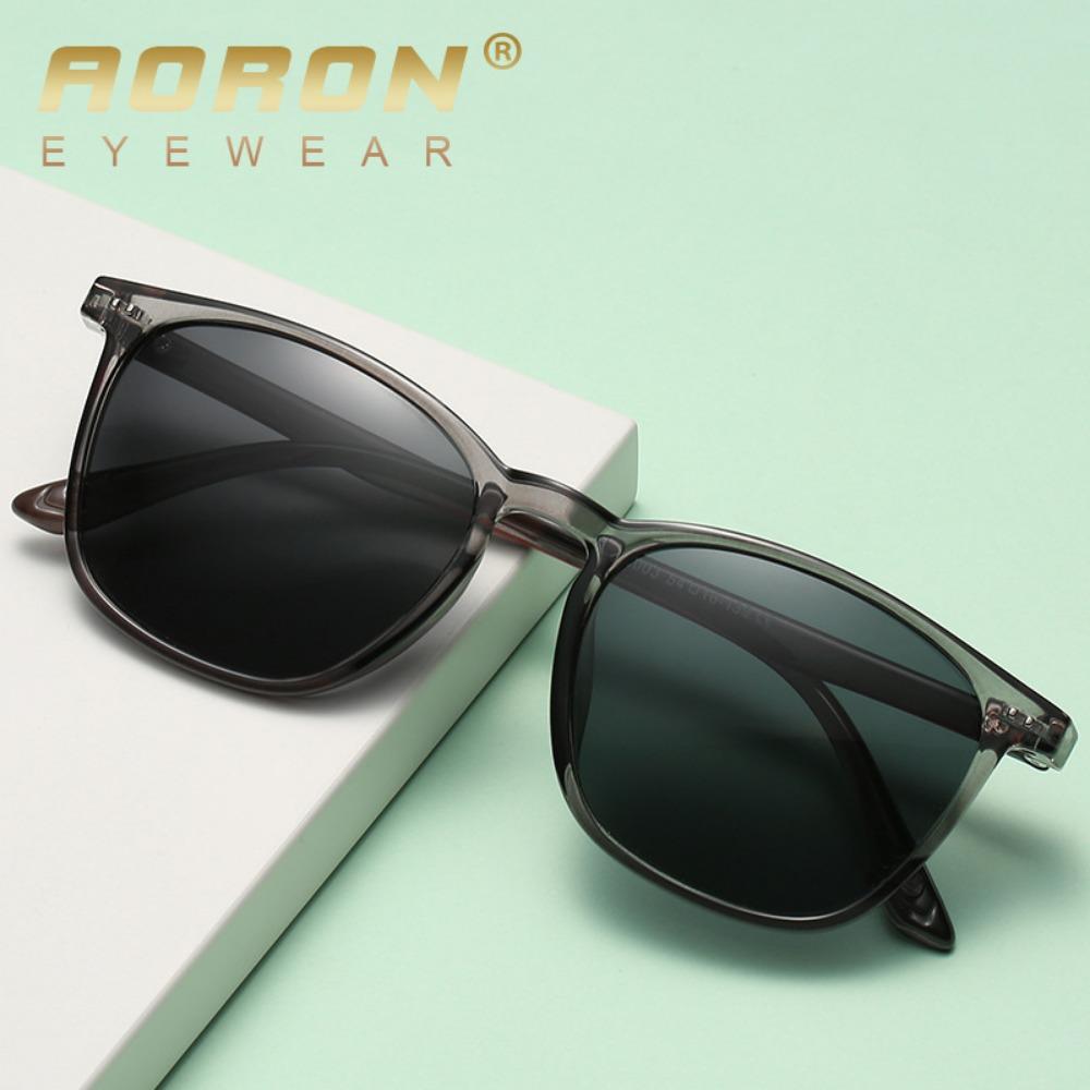 aoron TR90 Polarized Glasses Men's and Women's Square Frame Retro Sunglasses