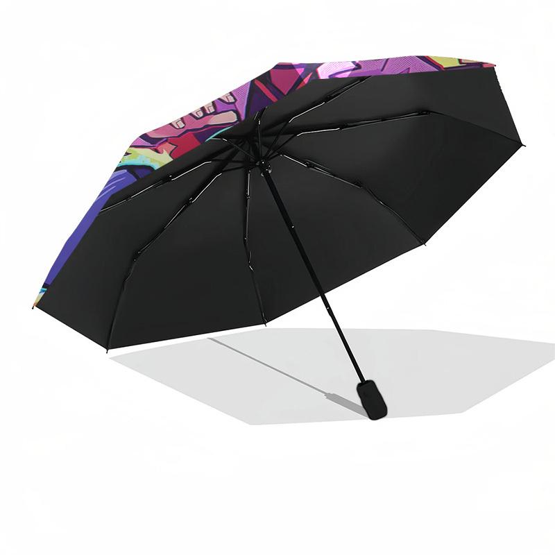 1pc Outdoor Umbrella with Anime Characters - Automatic Opening/Closing, Portable 3-Fold Design, 8-Rib Iron Frame, Perfect Gift for Fans, Traveler