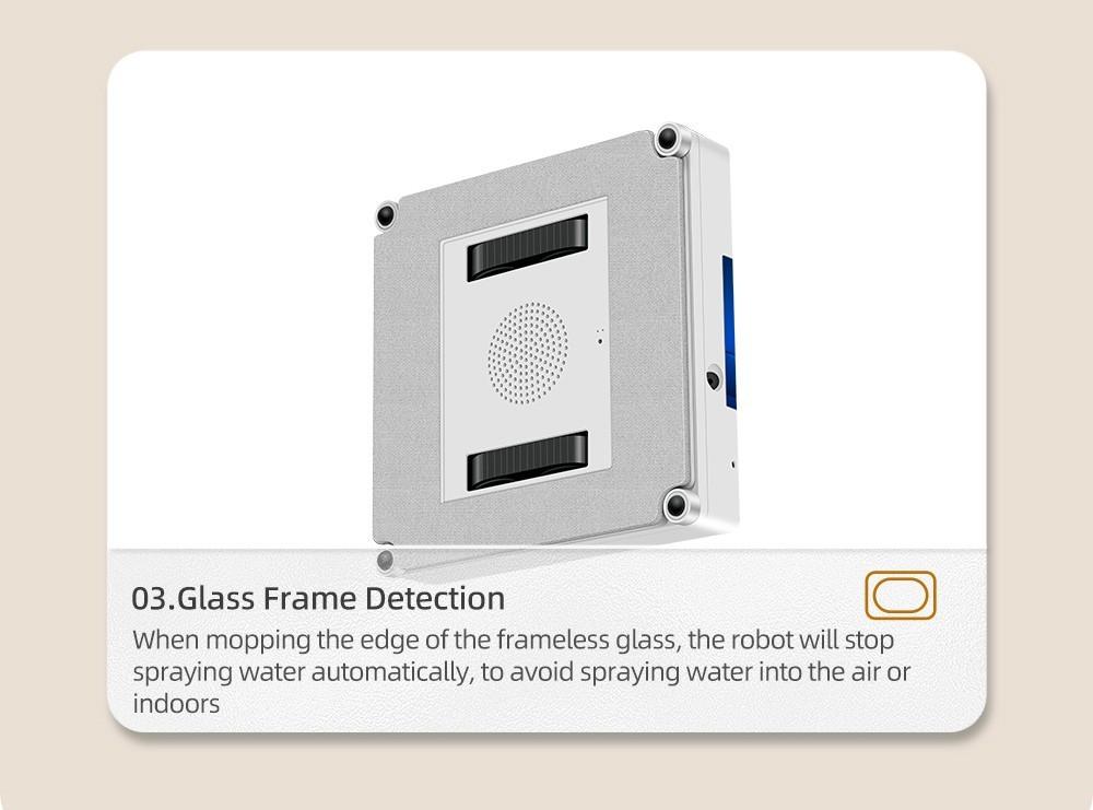 LIECTROUX YW509 Robot Window Cleaner, Double Water Tank, 3000Pa Suction Power, Smart Path Planning, Remote Control