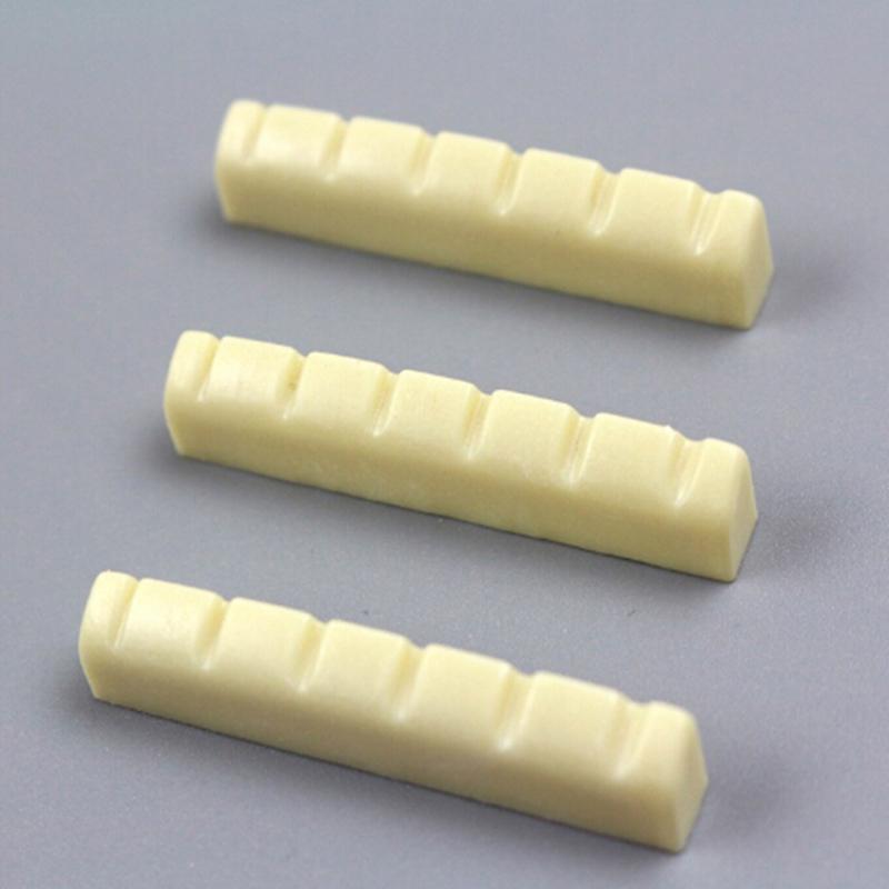 4Pcs 43Mm Flat Bottom Pre Slotted 6 String Acoustic Guitar Bone Nut
