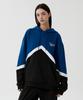 Толстовка с цветными блоками вектор Синий Черный