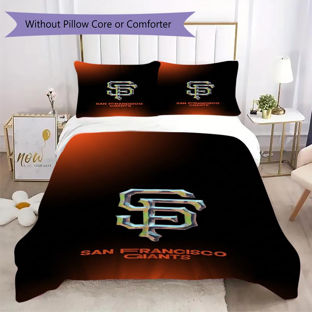 San Francisco Giants Pattern Bedding uilt Set uilt Cover Pillowcase Home Decoration Birthday Gift (1 * duvet cover + 2 * pillowcase without core)
