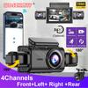 Автомобильный видеорегистратор 1080P 4-объективный видеорегистратор с управлением через приложение WIFI, 360-градусный видеорегистратор, ночное видение, передняя левая правая камера заднего вида для автомобиля