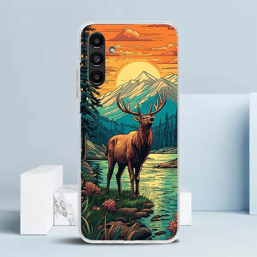 Deer Hunting Camo Phone Case For Samsung Galaxy A17 A37 A57 A16 A15 A14 A13 A56 A55 A54 A53 A36 A35 A34 A33 A26 A25 A24 A23 Gala