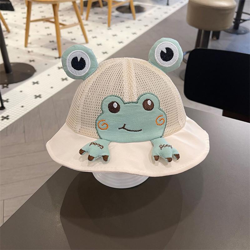 Очаровательная детская шапочка-бини с лягушкой для весны-лета для малышей и детей, кепка от солнца
