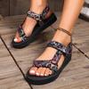 Women's Summer New Platform Color-Block Velcro European and American Sandals