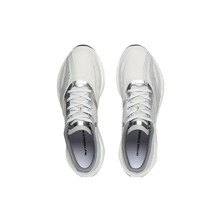 Li Ning Super Lightweight 20 Универсальные износостойкие дышащие низкие кроссовки для бега Мужские кроссовки Серый Серебристый ARBT001-3