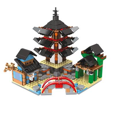 Храмовые строительные блоки, набор архитектурных строительных блоков, развивающая игрушка, рождественский подарок, подарок на день рождения (525 штук)