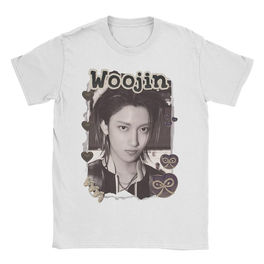 Lngshot Woojin Rising K-Pop Hip-Hop Group kpop T-Shirts for Unisex Women 100% Cotton Tees Short Sleeve T Shirts Summer Clothes